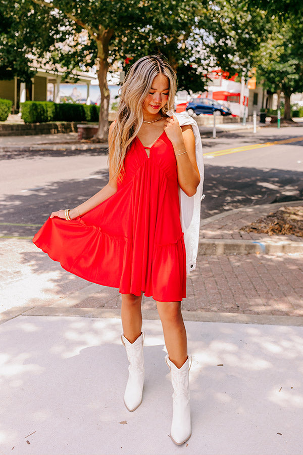 red babydoll dress